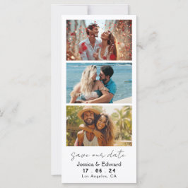 Peach Puff Save the Date Foto Stand Qr Code