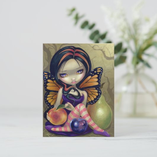 "Peach, Pum, Birne" Postkarte (Stehend Vorderseite)