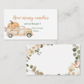 Peach Pumpkin Rustic LKW Wie viele Kanonen Begleitkarte (Vorne/Hinten)