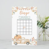 Peach Pumpkin Rustic Truck Baby Dusche Bingo Spiel (Stehend Vorderseite)
