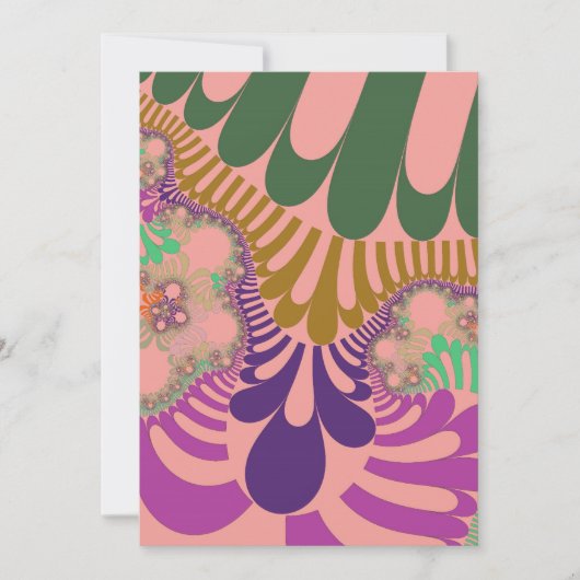 Peach Rainbow Mod Einladung (Vorderseite)