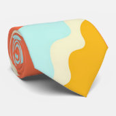 Peach Rainbows Fly Bye Neck Tie Krawatte (Gerollt)