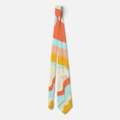 Peach Rainbows Fly Bye Neck Tie Krawatte (Rückseite)