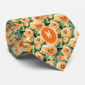 Peach Ranunculus Floral Krawatte (Gerollt)