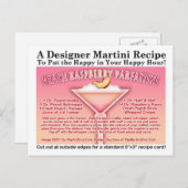 Peach Raspberry Parfait Martini Rezept Postkarte (Vorne/Hinten)