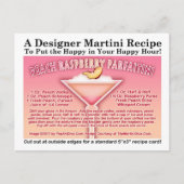 Peach Raspberry Parfait Martini Rezept Postkarte (Vorderseite)