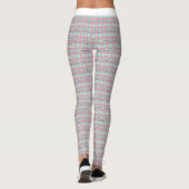 Peach Red Green Tartan Pattern Joggen Leggings (Rückseite)