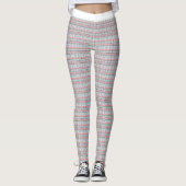 Peach Red Green Tartan Pattern Joggen Leggings (Vorderseite)