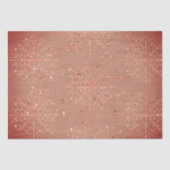 Peach Red Snowflakes Weihnachtszettel Seidenpapier (Vorderseite)