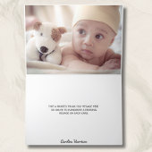 Peach Retro Art Deco Kinderdusche nach Maß Foto Dankeskarte