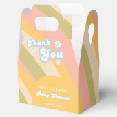 Peach Retro Favor Box Modern Geschenkschachtel (Geöffnet)