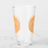 Peach Retro Weiße Geblüht Rose Glas (Rechts)