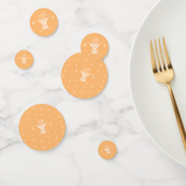 Peach Retro Weiße Geblüht Rose Konfetti