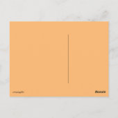 Peach Retro Weiße Geblüht Rose Postkarte (Rückseite)