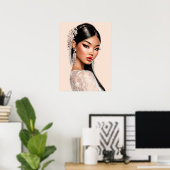 Peach Reverie | Vertical Portrait Poster (18×24) (Heimbüro)