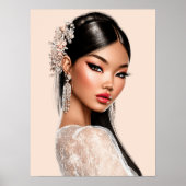 Peach Reverie | Vertical Portrait Poster (18×24) (Vorne)