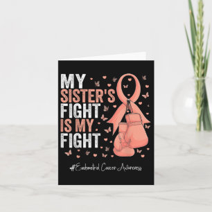 Peach Ribbon Schwester Endometrial Cancer Awarenes Karte