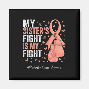Peach Ribbon Schwester Endometrial Cancer Awarenes Magnet
