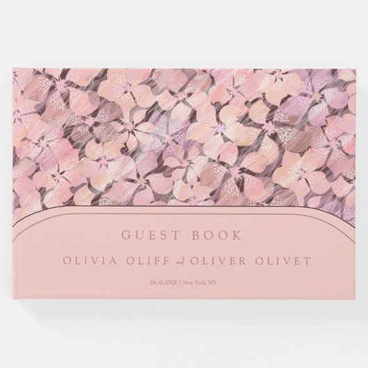 Peach Romance Wedding Gästebuch (Vorderseite)