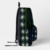 Peach Rose and Buds Abstrakt Personalisiert Bedruckter Rucksack (Links)