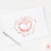 Peach-Rose Aufkleber und Umschlag Aufkleber (Umschlag)