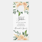 Peach-Rose | Begrüßung und nicht stören Türanhänger (Rückseite)