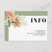 Peach Rose Blume Salbei Begleitkarte (Vorderseite)