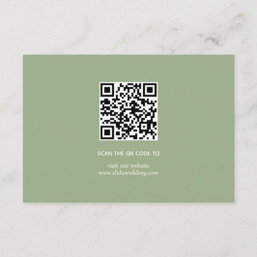 Peach Rose Blume Salbei Begleitkarte (Rückseite)