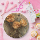 Peach Rose Blumenkohl Brautparty Pappteller (Party)