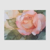 Peach Rose Blumenkohl Brautparty Seidenpapier (Vorderseite)