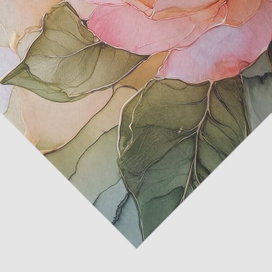 Peach Rose Blumenkohl Brautparty Seidenpapier (Ausschnitt)