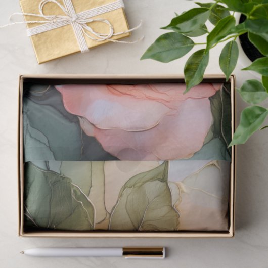 Peach Rose Blumenkohl Brautparty Seidenpapier (Geschenk)