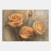 Peach Rose Blumenzwiebeln Brautparty Hochzeit Geschenkpapier Set (Vorderseite)