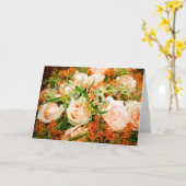 Peach Rose Bouquet Karte (Gelbe Blume)