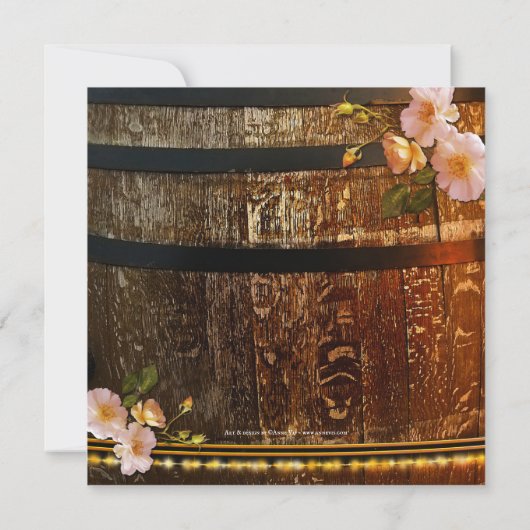 Peach Rose Brautparty Einladung (Rückseite)