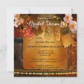 Peach Rose Brautparty Einladung (Vorderseite)