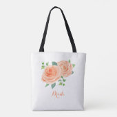 Peach Rose Bridal Tasche (Rückseite)