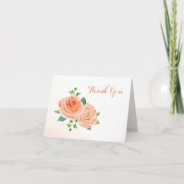 Peach Rose Dankeschön Karte