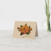 Peach-Rose Dankeskarte (Rückseite)