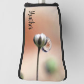 Peach Rose Dropdown Personalisierter Golf Head Cov Golf Headcover (Rotieren 90)