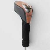 Peach Rose Dropdown Personalisierter Golf Head Cov Headcover (angewinkelt)