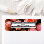 PEACH ROSE EETURN ETIKETTIERE VORLAGE (Insitu)
