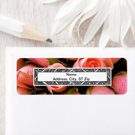 PEACH ROSE EETURN ETIKETTIERE VORLAGE (Insitu)