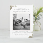 Peach Rose Einladung Hochzeit Foto (Stehend Vorderseite)