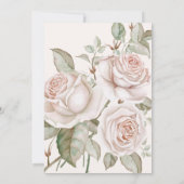 Peach Rose Einladung Hochzeit Foto (Rückseite)