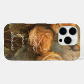 Peach Rose Floral Romantik Case-Mate iPhone Hülle (Rückseite (Horizontal))