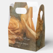Peach Rose Floral Romantische Hochzeit Geschenkschachtel (Geöffnet)
