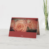 Peach-Rose-Foto Karte (Rückseite)