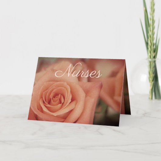 Peach-Rose-Foto Karte (Vorderseite)