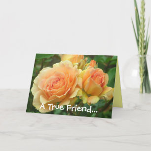 Peach Rose Freundschaftskarte Karte